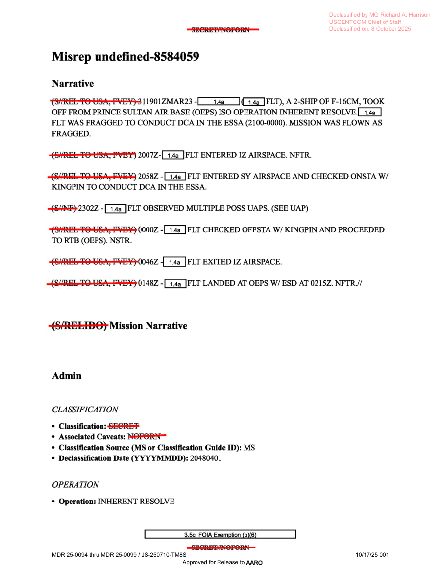 DOW-UAP-D20, Mission Report, Iraq, 2023 首页预览
