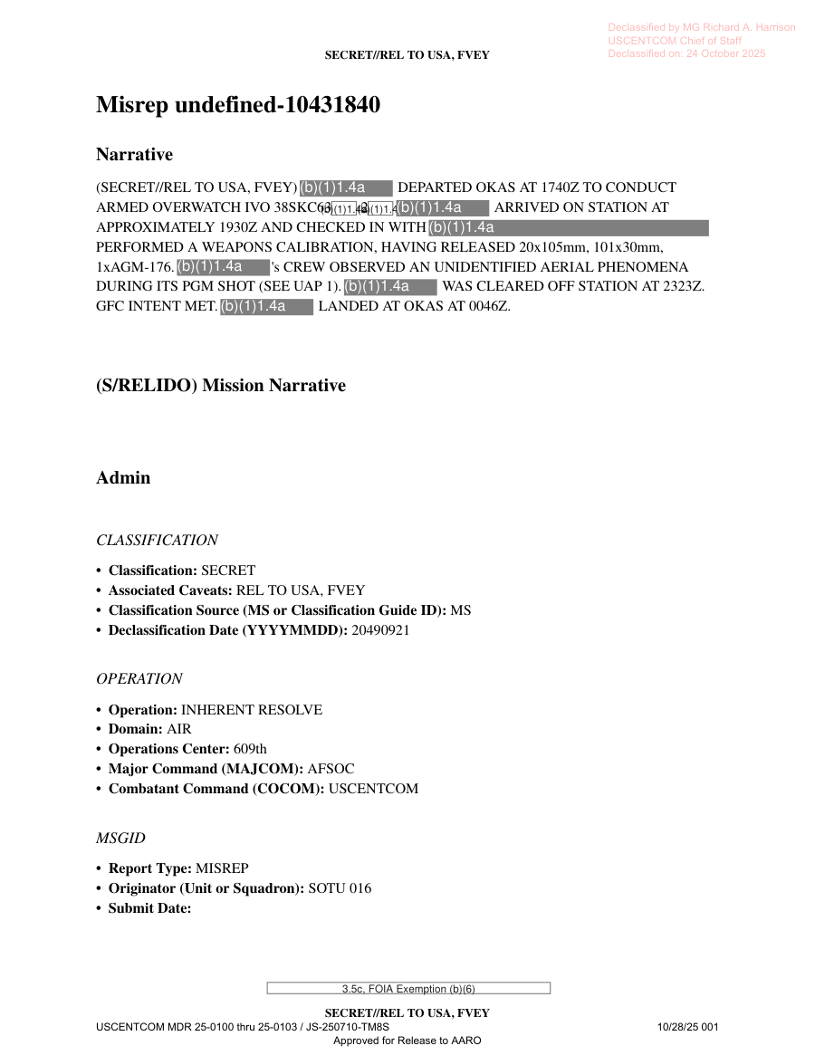 DOW-UAP-D28, Mission Report, Iraq, September 2024 首页预览