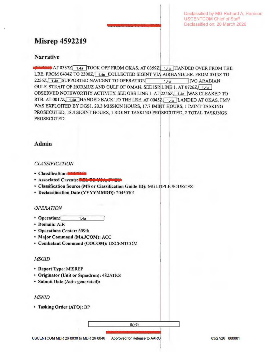 DOW-UAP-D60, Mission Report, Arabian Gulf, August 2020 首页预览