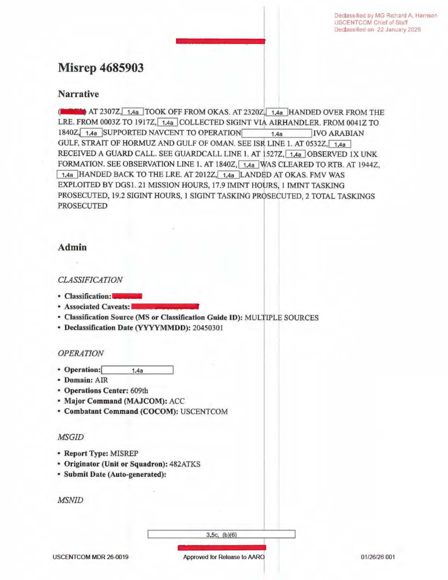 DOW-UAP-D61, Mission Report, Arabian Gulf, August 2020 首页预览