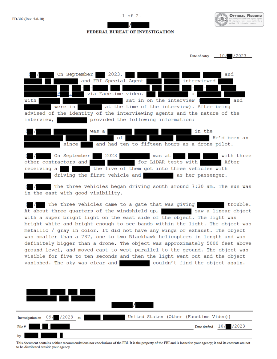 FBI September 2023 Sighting - Serial 5 首页预览